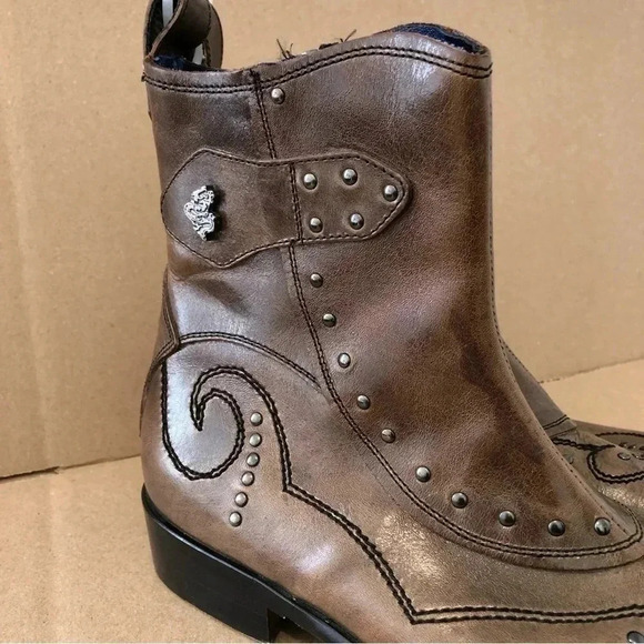Mark Nason BARCLAY Dragon Rock Boots US‎ 7.5 Distressed Brown - Picture 2 of 16